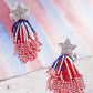 USA Star Beaded Earring